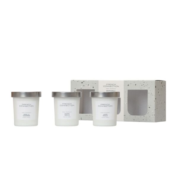 White Trio of Candles Gift Set